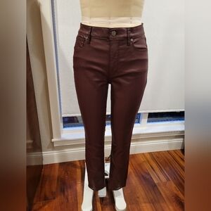 White House Black Market High Rise Skinny Coated Jean Curvy